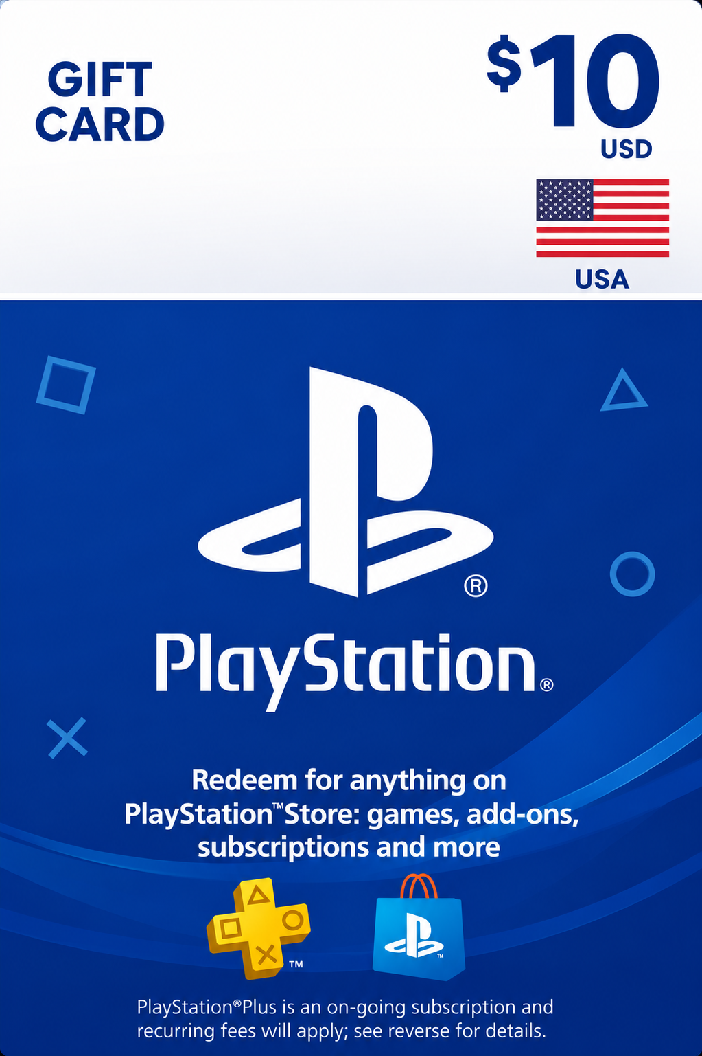 10$ USA PSN