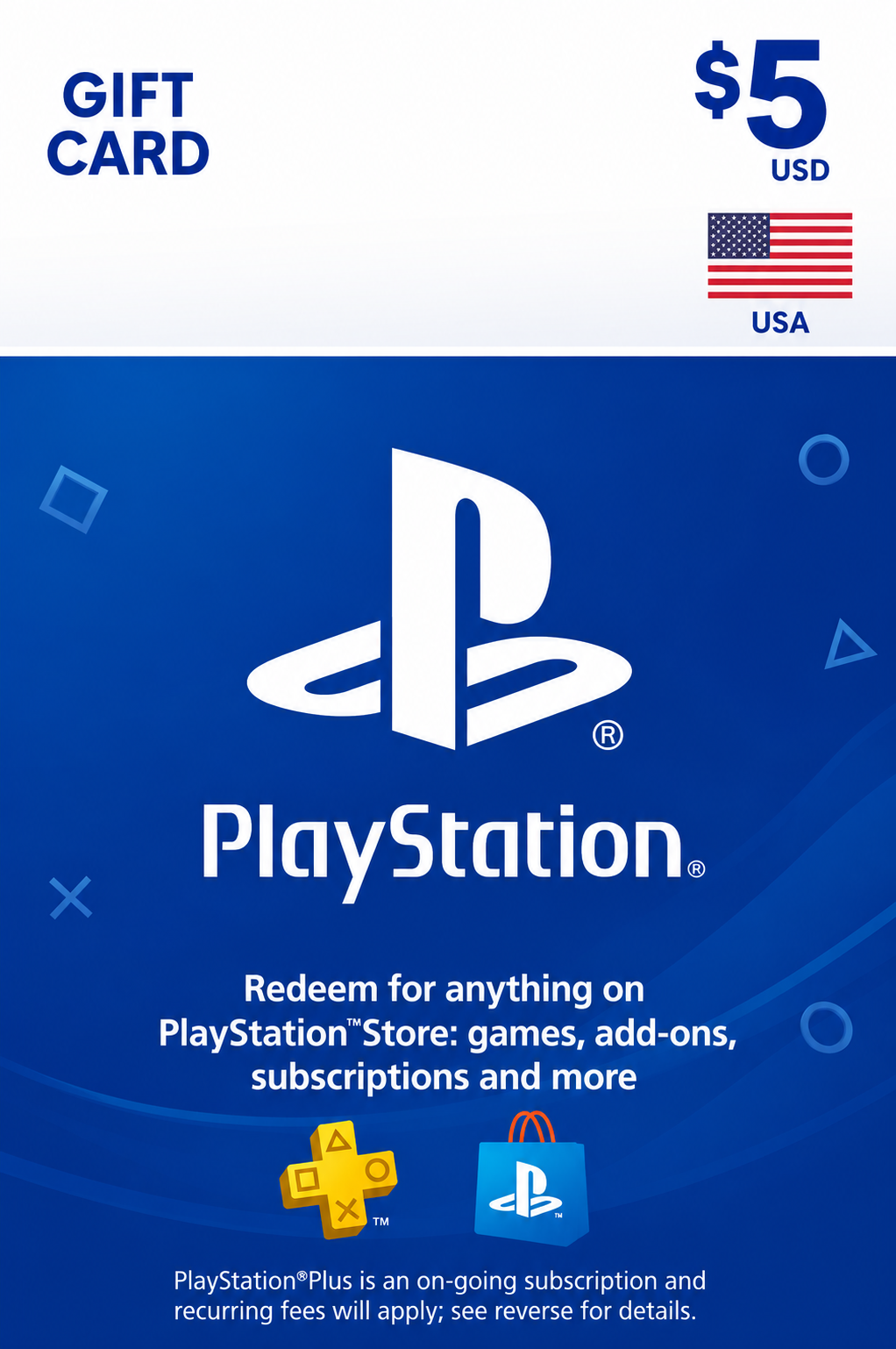5$ USA PSN